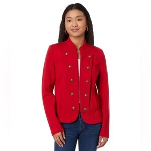Tommy Hilfiger Red Military-Style Women's Jacket